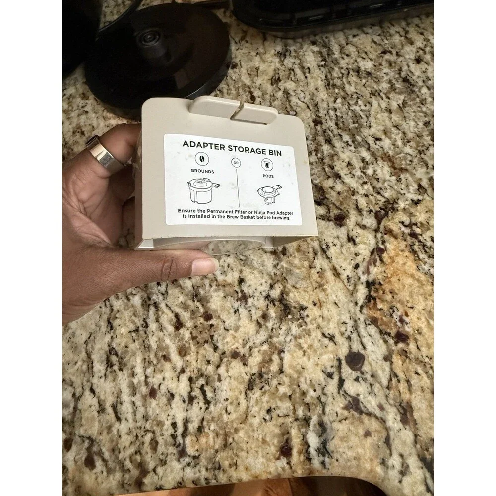 Ninja PB051 Specialty Coffee Maker Replacement Adapter Storage Bin & Brew Basket